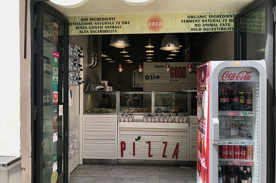 Rome. ZaZa Pizza joint